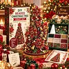 DIY Beaded Pearl Art Christmas Poinsettia Christmas Tree &ndash; Ornament Kit Holiday Decor