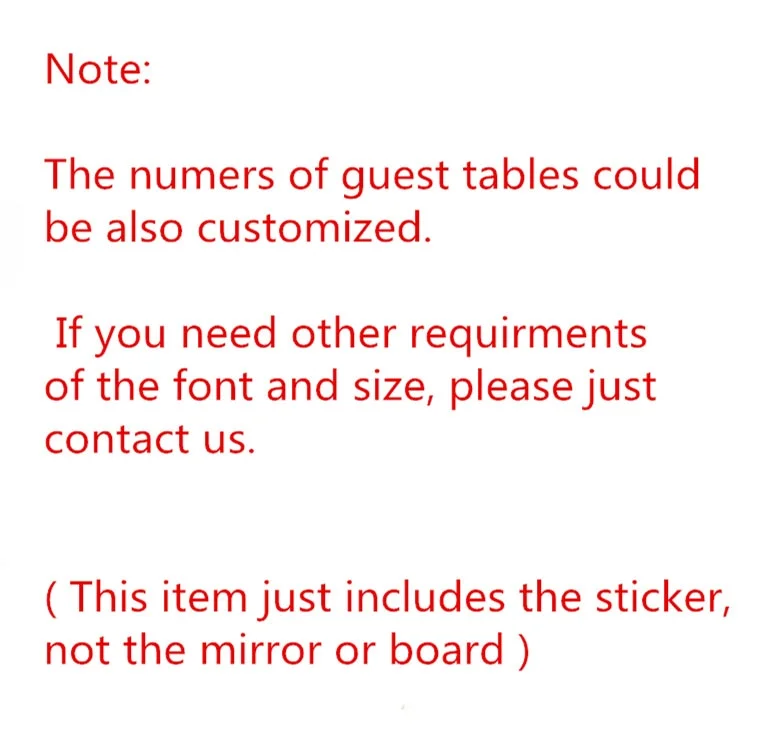 Wedding Seating Chart Vinyl Stickers Mirror Guests Seating Chart Decals Wedding Decoration Wedding Party Custom Seating Sticker
