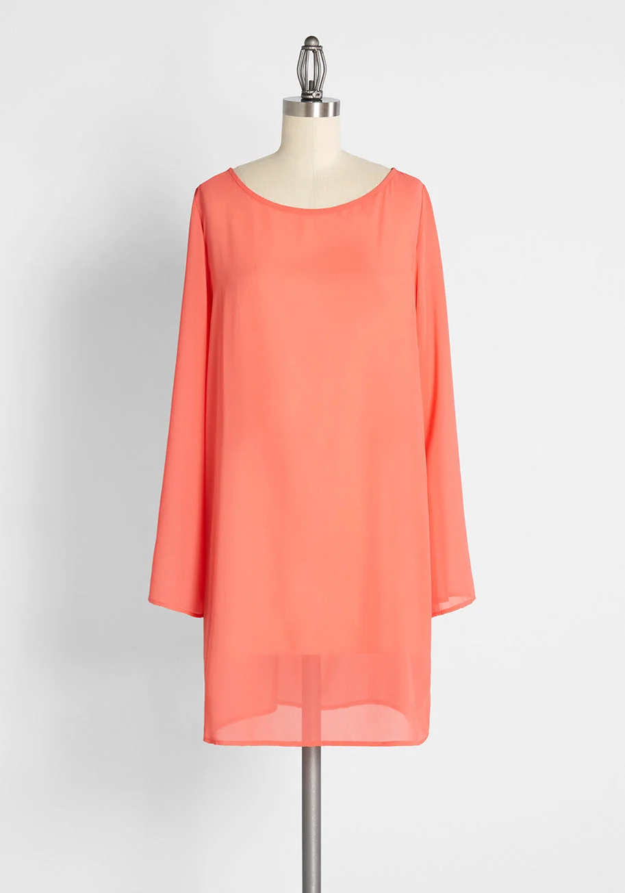 Sleek to Shorefront Swimsuit Cover-Up Shift Dress