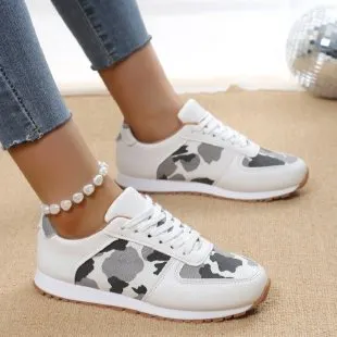 Yyvonne 2025 Spring And Autumn New Leopard-Print Leisure Single Shoes Women's Flat Bottom With Sports Casual Shoes
