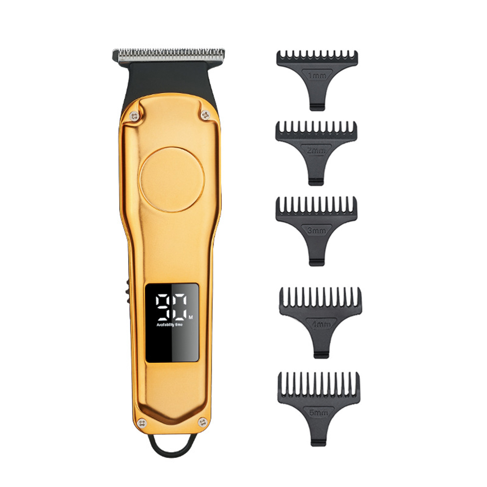 

USB Rechargeable Hair Trimmer Men LCD Display Electric Metal Hair Clippers, 501 Original