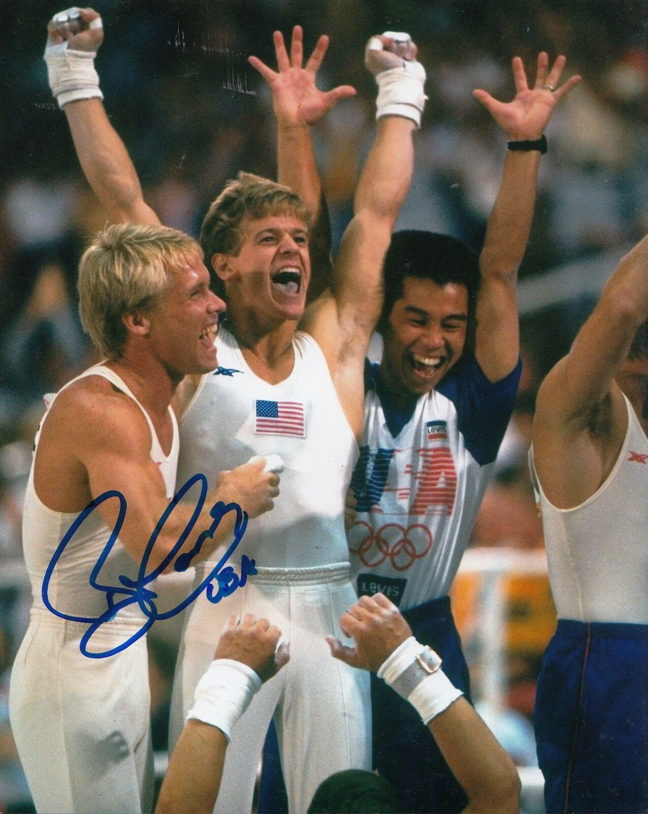 BART CONNER signed (USA GYMNASTICS) 8X10 *GYMNAST* GOLD MEDAL Photo Poster painting W/COA #1