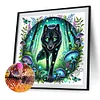 Wolf - Rundbohrer Diamant Malerei - 30 * 30cm