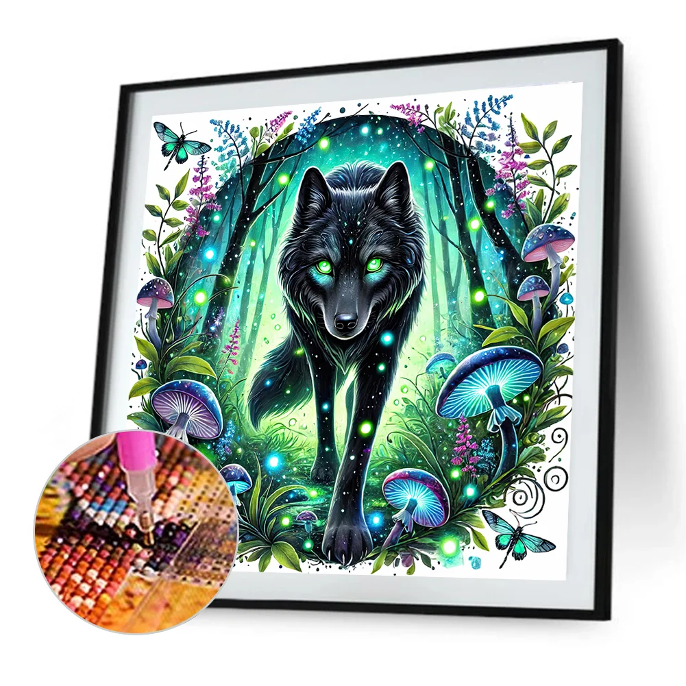 Diamond Painting - Full Round Drill - Wolf(Canvas|30*30cm)
