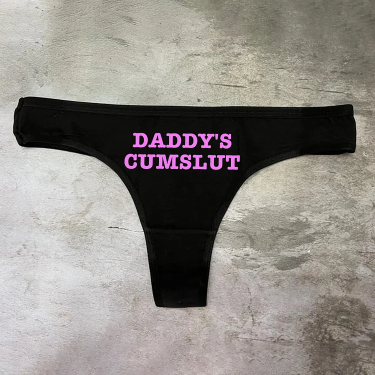 Teecade Teecade Daddy's Cumslut Printed Sexy Women's Panties