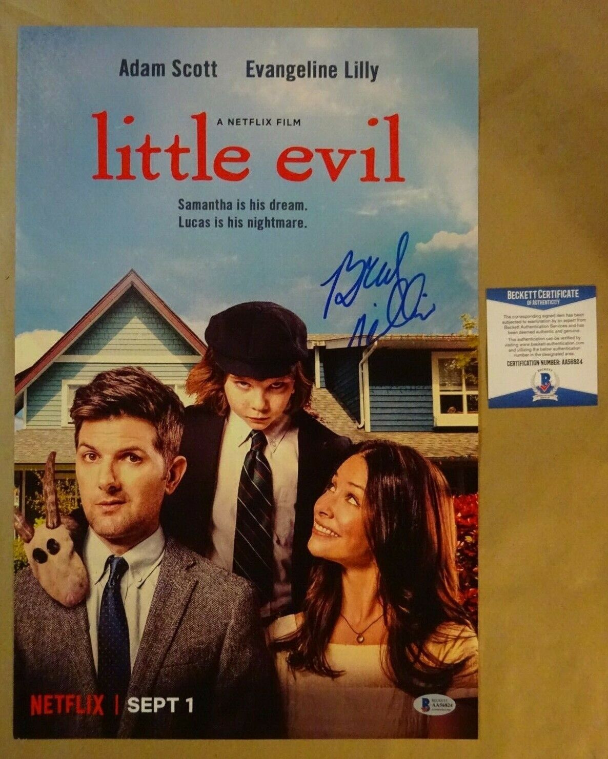 Signed BRAD WILLIAMS Autographed LITTLE EVIL 11x17