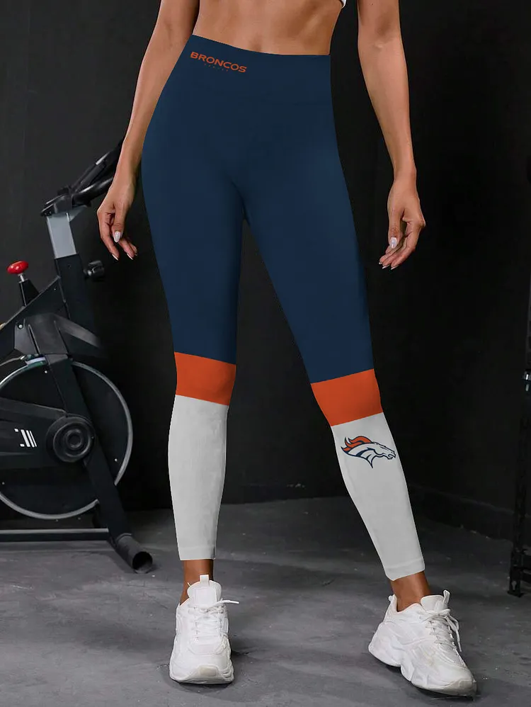 Denver Broncos High Waist Push Up Printed Leggings