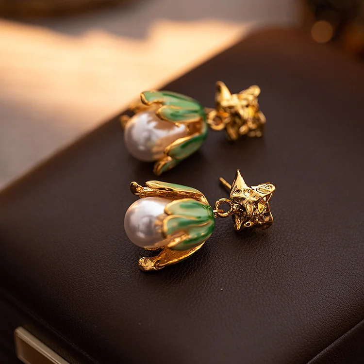 Pearl Flower Earrings