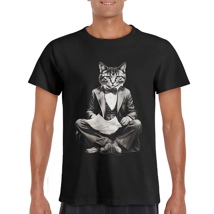 Black Shirt Gentle Cat
