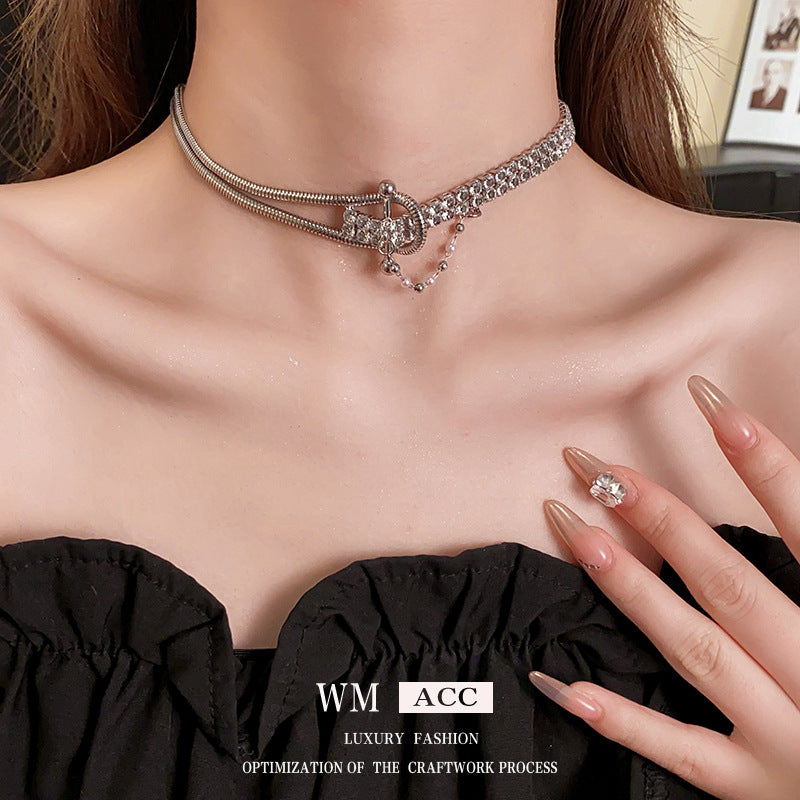 Expressive Quadrilateral Geometric Zircon Electroplating Necklaces