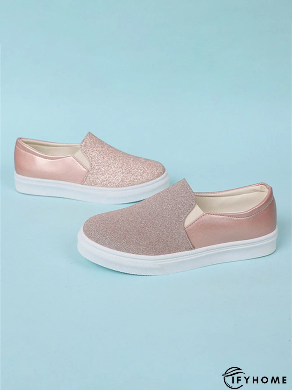 Glitter Split Joint Slip On Casual Shoes | IFYHOME