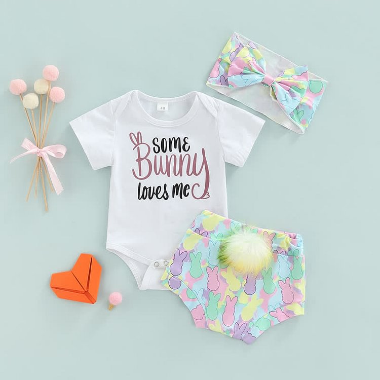 SOME BUNNY LOVES ME Baby 3 Pieces Set