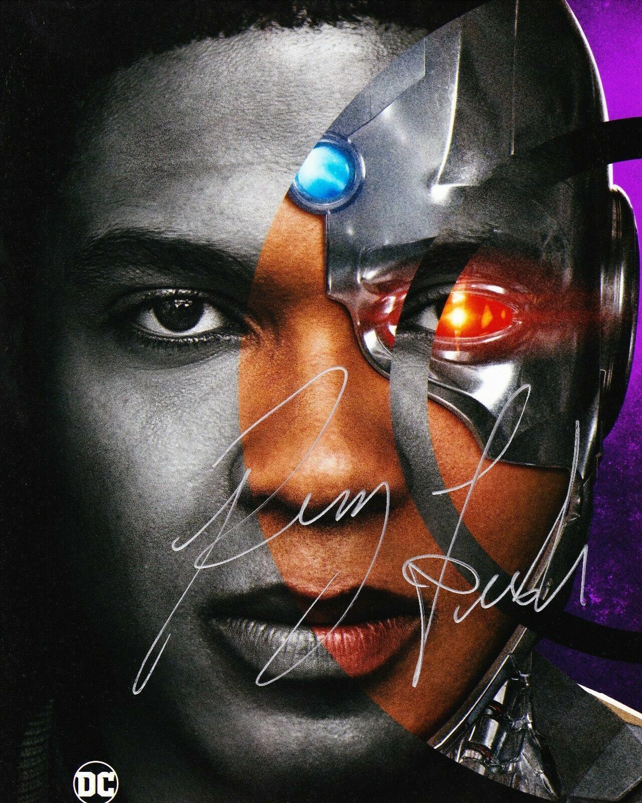 Ray Fisher Authentic Hand-Signed JUSTICE LEAGUE Cyborg 10x8 Photo Poster painting AFTAL (7268)