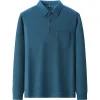 2023 New Men's Casual Business Lapel Bottoming POLO Shirt