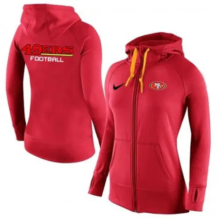 Women's  San Francisco 49ers Full-Zip Performance Hoodie Red