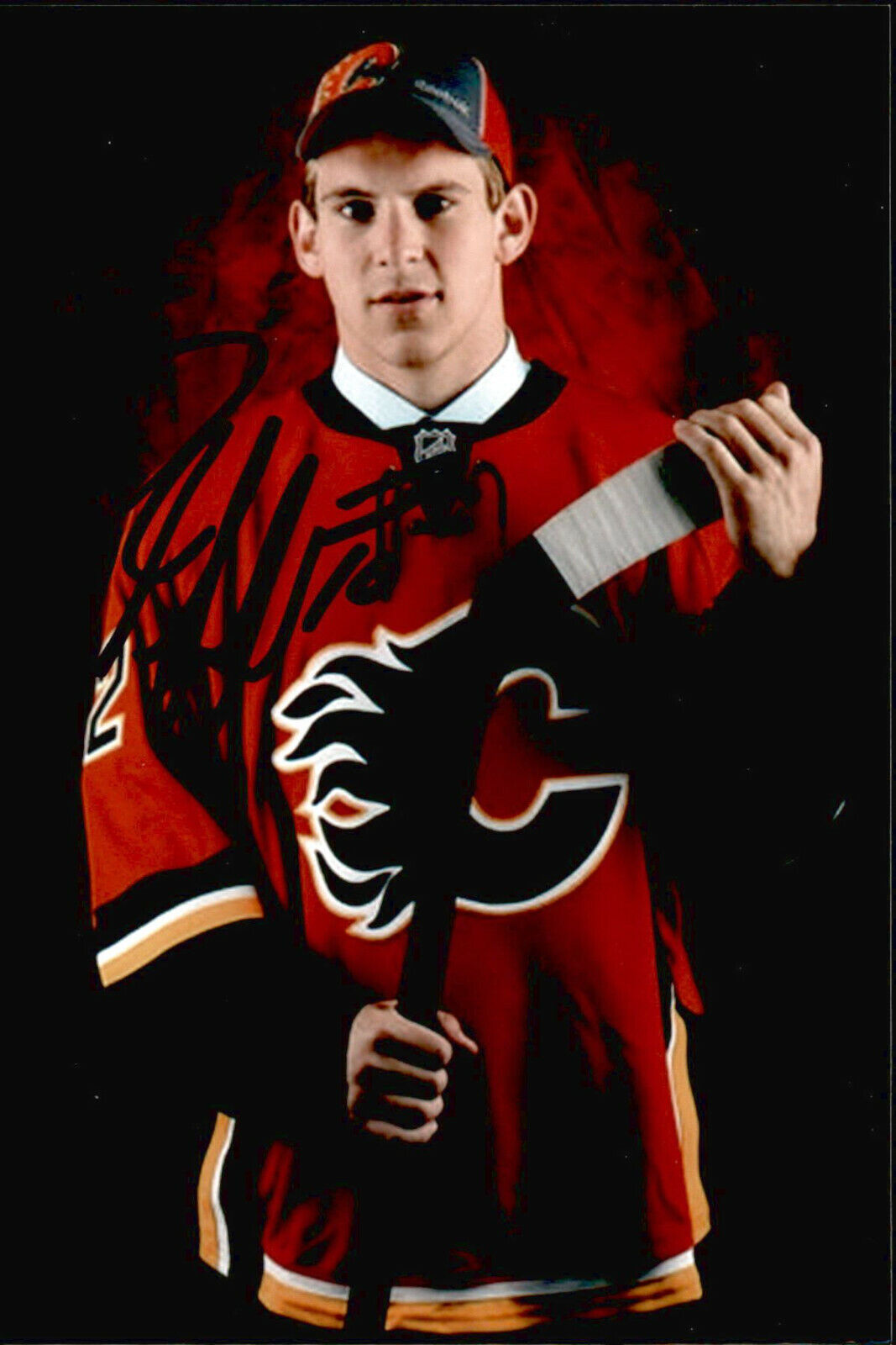 Patrick Sieloff SIGNED autographed 4x6 Photo Poster painting CALGARY FLAMES