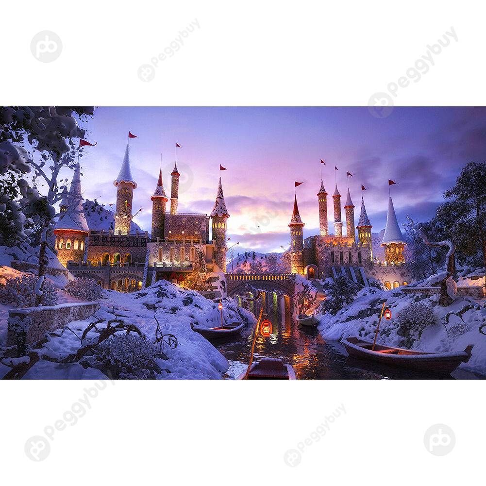 

1000pcs Snow Castle DIY Puzzle Paper Jigsaw Kids Adults Assembling Picture, 501 Original