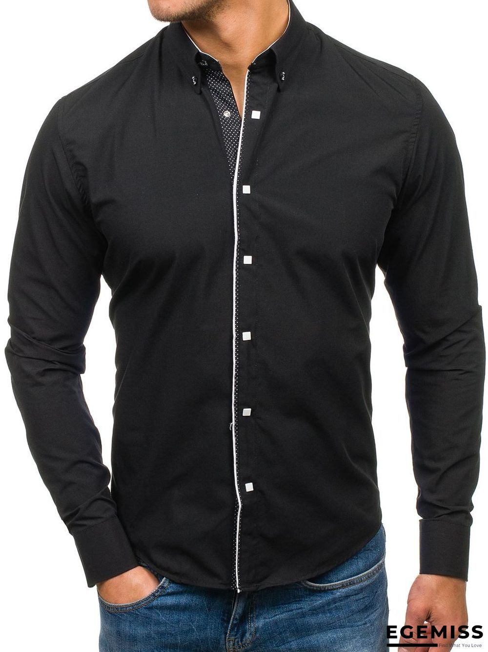 Autumn New Men's Long Sleeve Shirt Men's Formal Business Jacket | EGEMISS