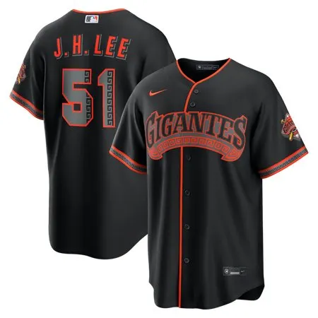 Youth San Francisco Giants #51 Jung Hoo Lee Nike Black Alternate Stadium Jersey
