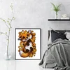 Fox In Autumn-14CT Stamped Cross Stitch 38*47cm/14.96*18.5in(Brand)