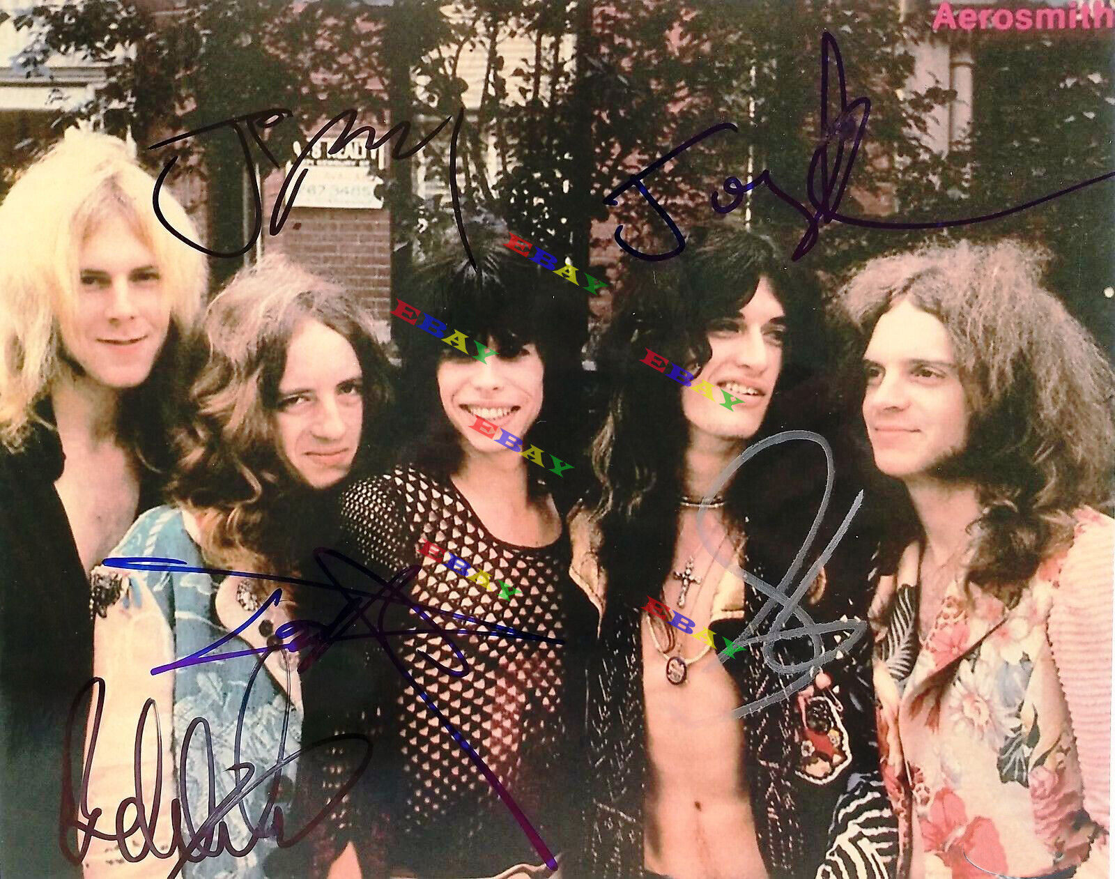 Aerosmith Band Autographed signed 8x10 Photo Poster painting Reprint