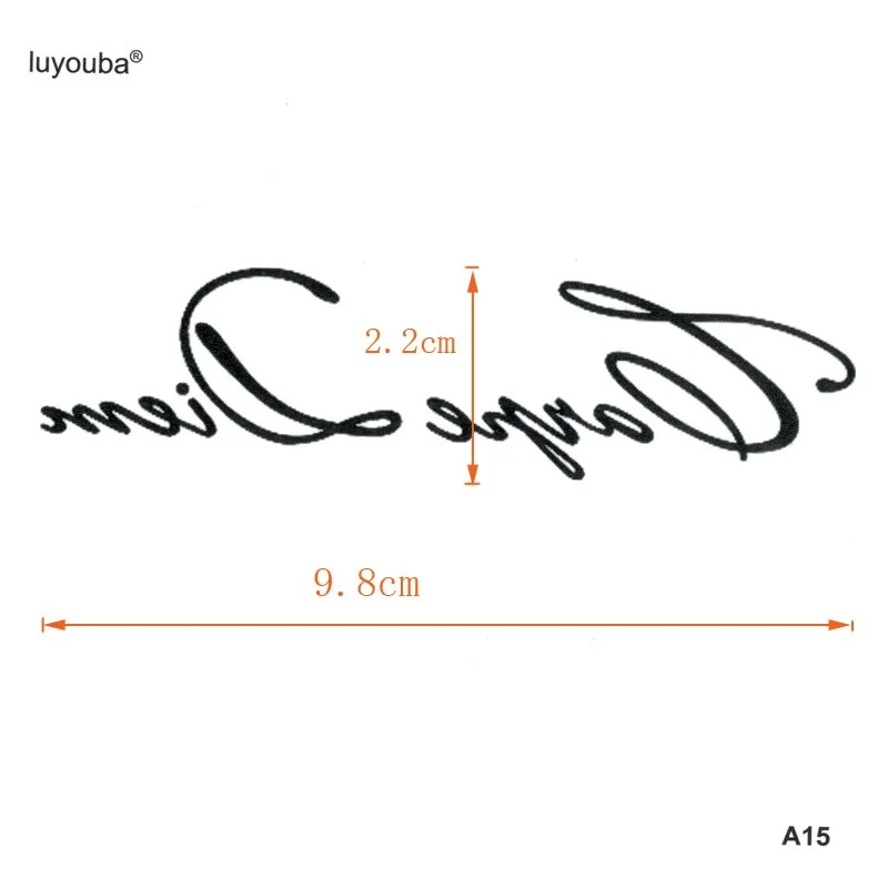 English Letter Tattoo Waterproof Temporary Tattoos Men Fake Tattoo Weapon Tatoo Sleeve Kids Tattoo