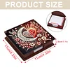 Wooden DIY Moon Heart Diamond Painting Kit Note Box with 160 Papers for Office