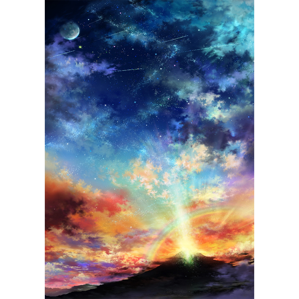 

30*40CM - Round Drill Diamond Painting - Sun Moon, 501 Original