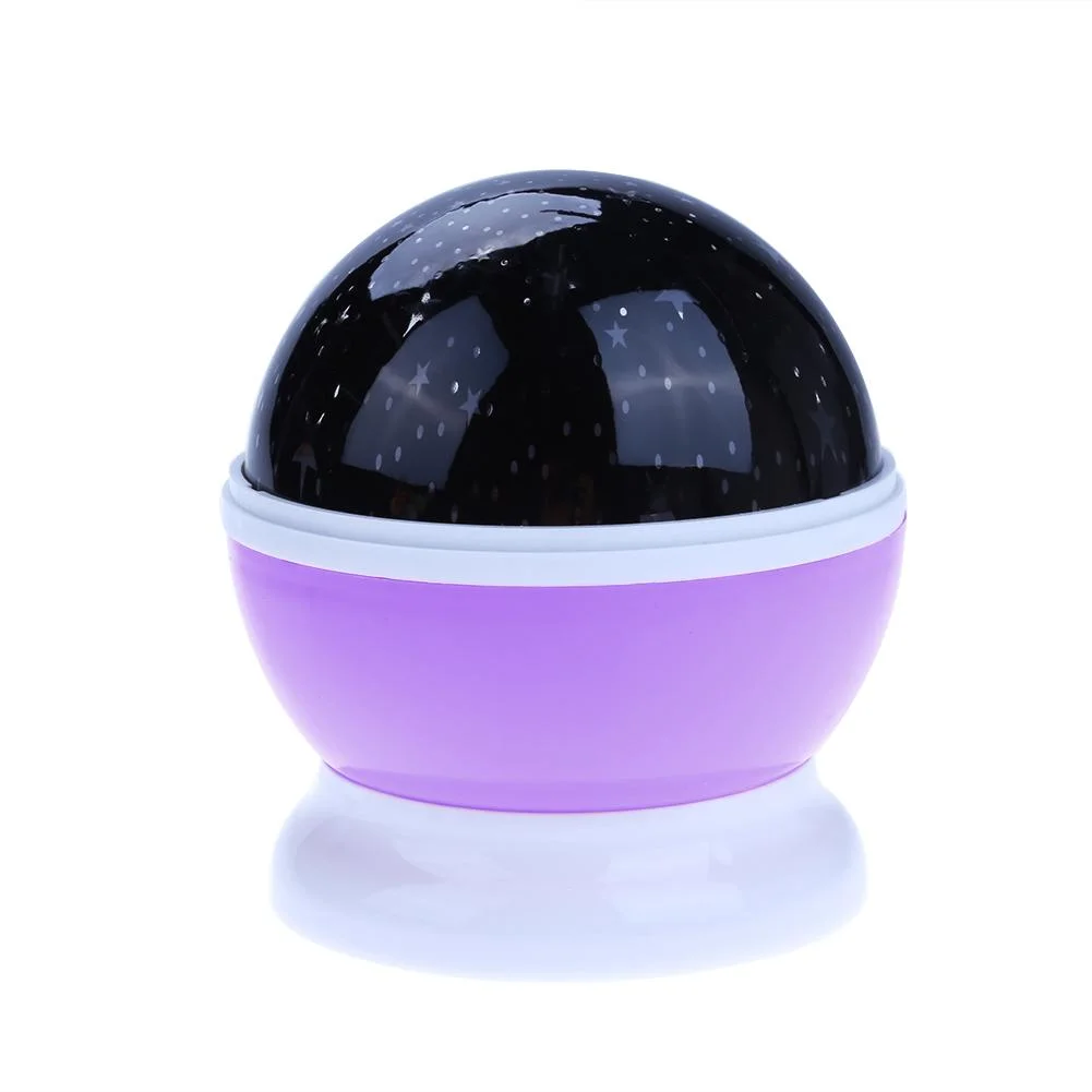 Rotating Projector Starry Night Lamp Projection LED Lights Xmas Gift(Purple