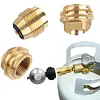 Brass Outlet Adapter Leakproof Gas Conversion Inflation Joint for Camping Picnic