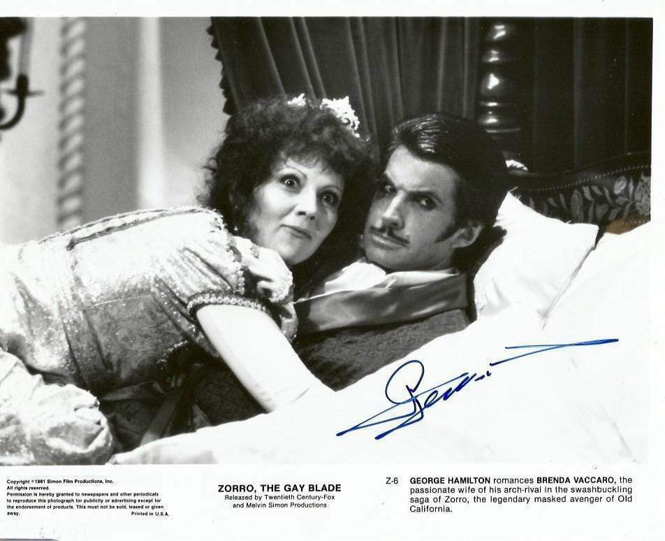 George Hamilton ACTOR ZORRO autograph, In-Person signed Photo Poster painting