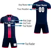 Custom Soccer Jersey Sport Training Black Soccer Personalized Name Number Logo
