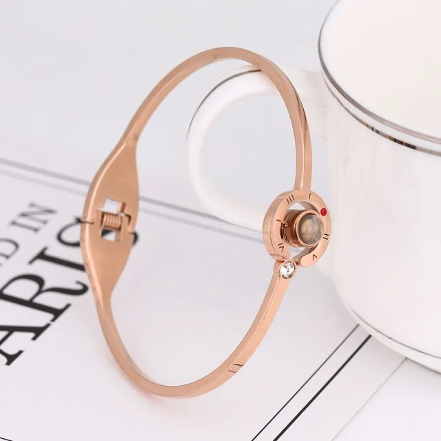 Buzzdaisy Simple 100 Languages I Love you love Fashion bracelets&Bangles Open bangle Jewelry