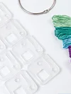 (US Local)30Pcs Acrylic Cross Stitch Threading Board 4x4cm Needlework Thread Sorter