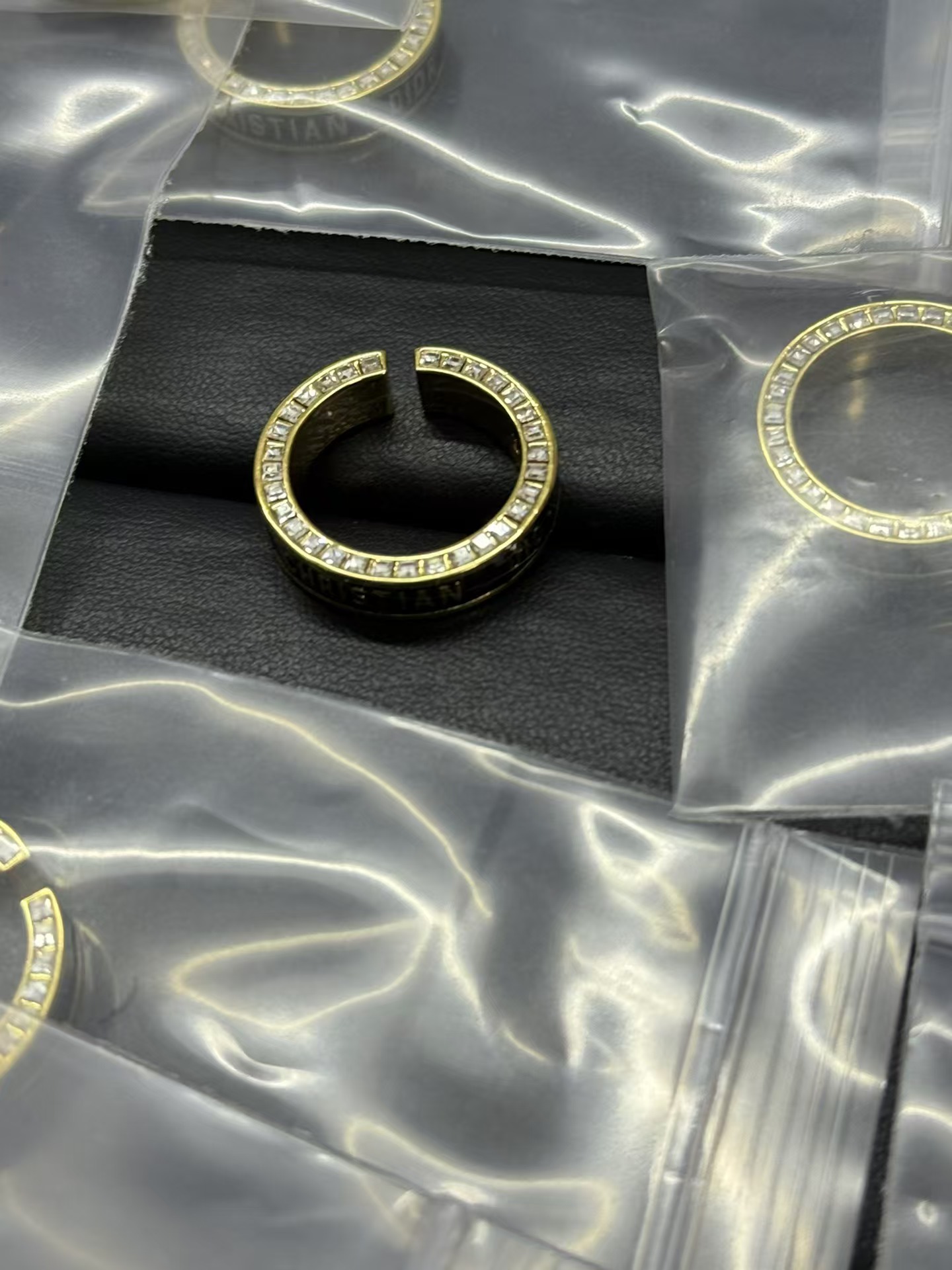 Buy replica Black Enamel CHRISTIAN DIOR Ring and replica jewelry from PICKS Jewelry