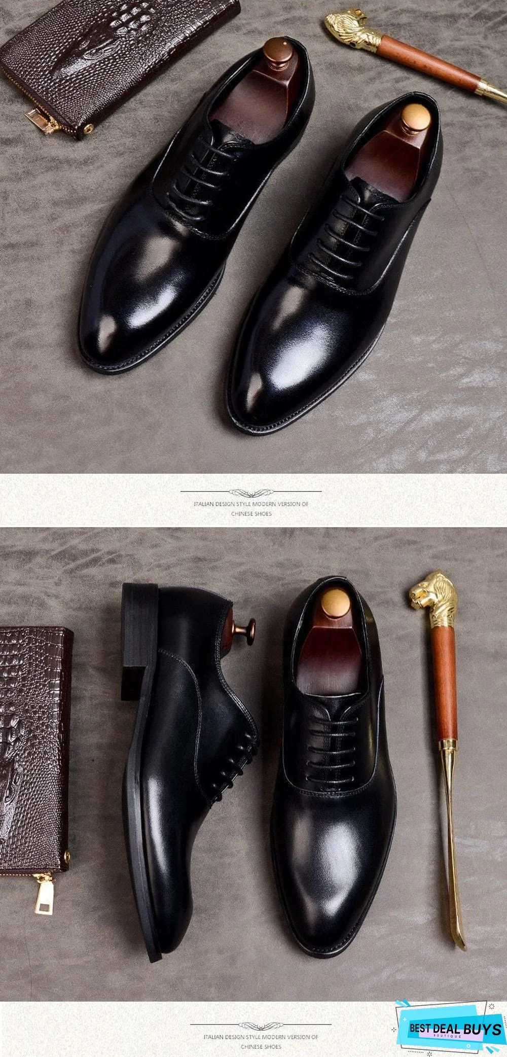 Men Formal Shoes Genuine Leather Italian Designer Shoes