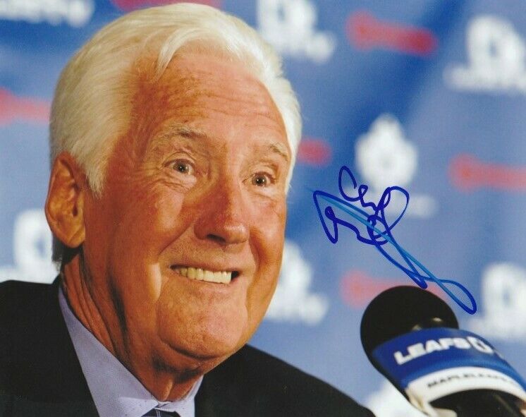 CLIFF FLETCHER SIGNED TORONTO MAPLE LEAFS GM 8x10 Photo Poster painting #2 HHOF EXACT PROOF!