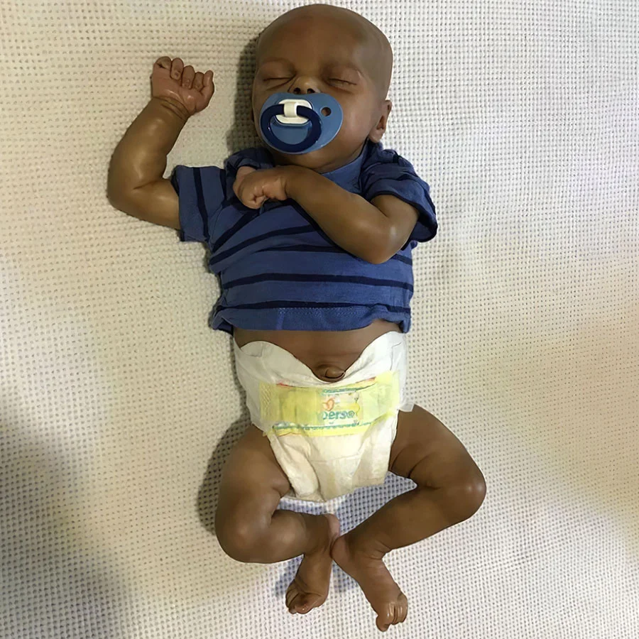 12 Inches Lovely Baby Doll Afrcian American Boy Named Calvin, Play with Children