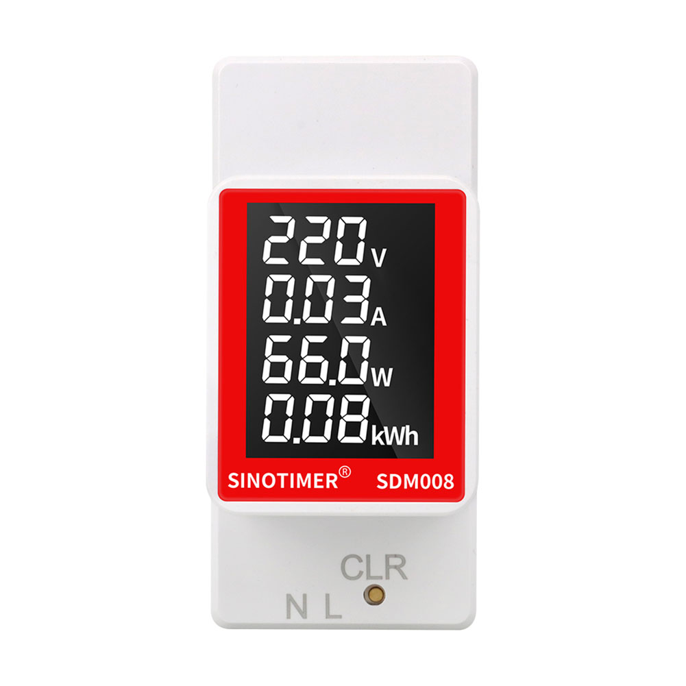 

SDM008 Digital Wattmeter kWh Voltage Current Power Consumption Energy Meter, 501 Original