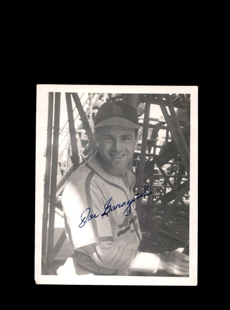 Joe Garagiola JSA Coa Signed Vintage 4x5 1940s St Louis Cardinals Original Photo Poster painting