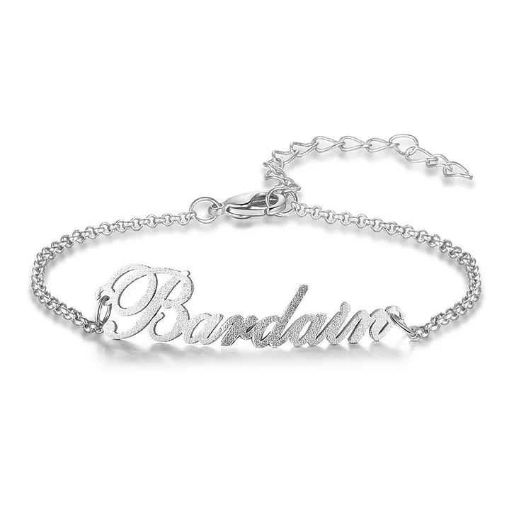 Personalized Name Bracelets Silver