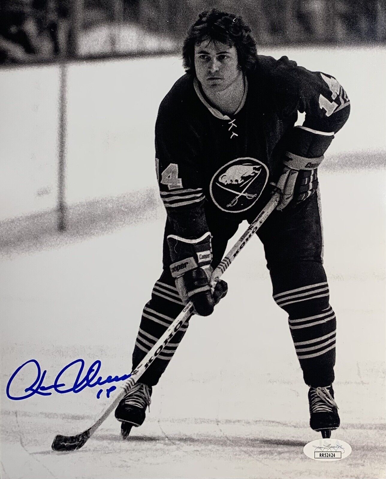 Rene Robert Buffalo Sabres RW French Connection Autographed 8x10 Pose #2 JSA