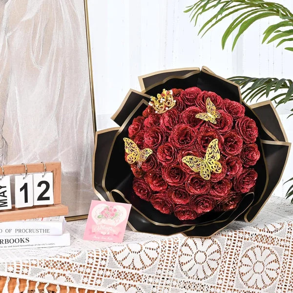 💕Glitter Rose Bouquet💕 - An Ideal Expression of Love(Buy More
