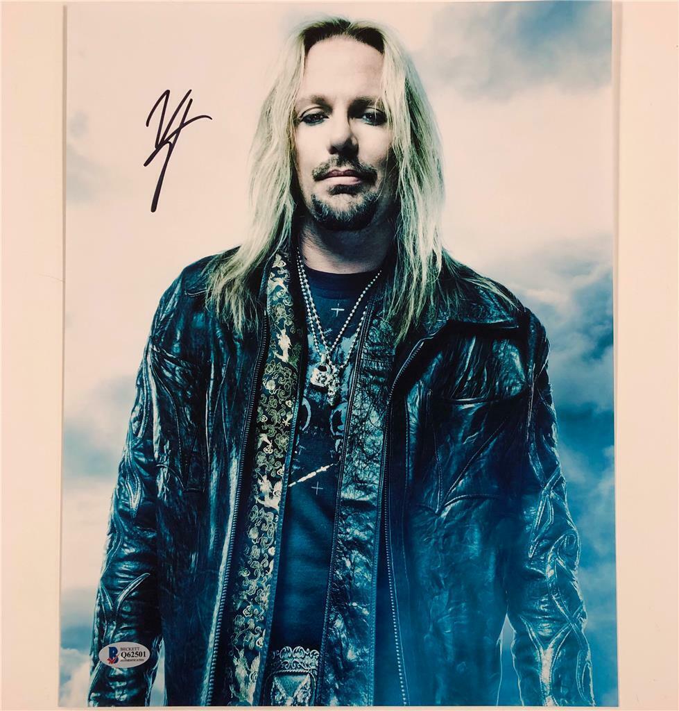 Motley Crue lead singer Vince Neil autograph signed 11x14 Photo Poster painting ~Beckett BAS COA