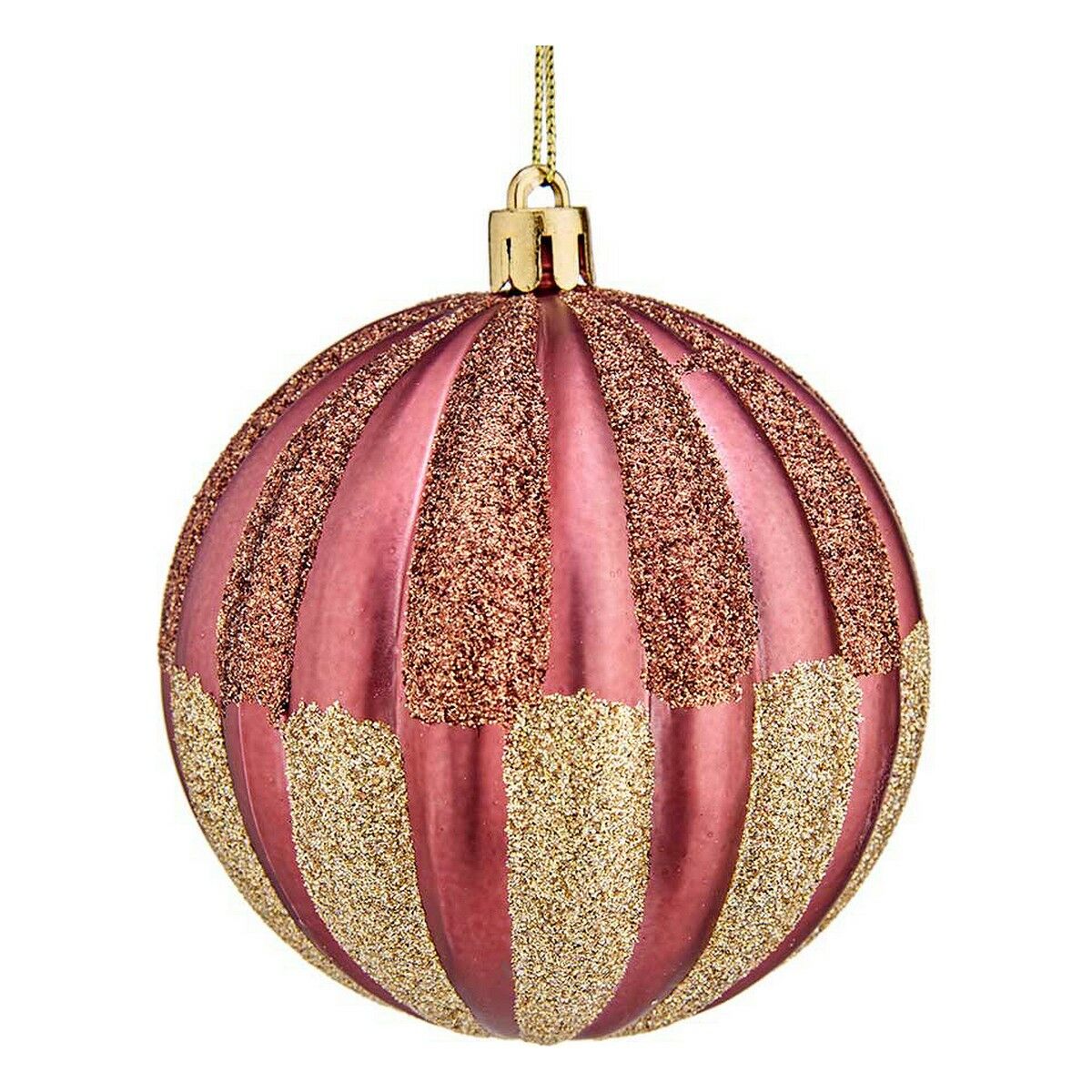 Christmas Bauble Krist+ 00862 Pink PVC Plastic &Oslash; 8 cm 6 Units