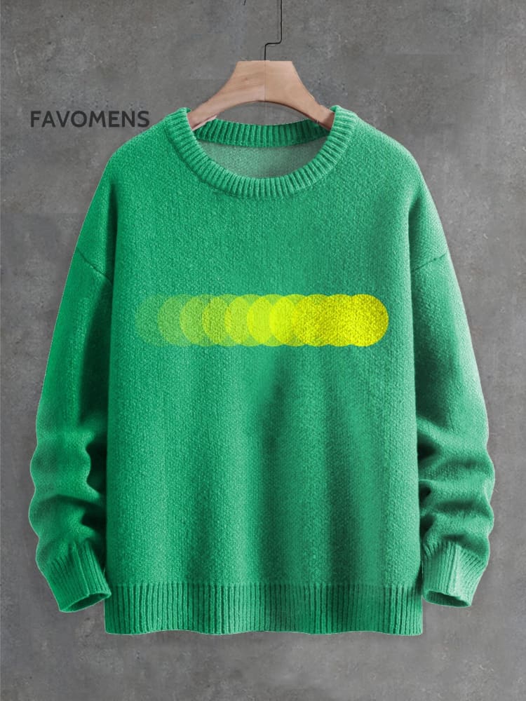 Sport Tennis Art Print Knit Pullover Sweater Multicolor / S
