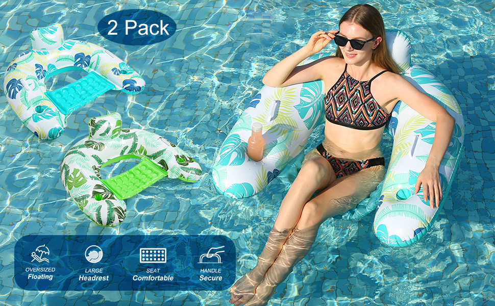 2 Pack Pool Floaties Chair