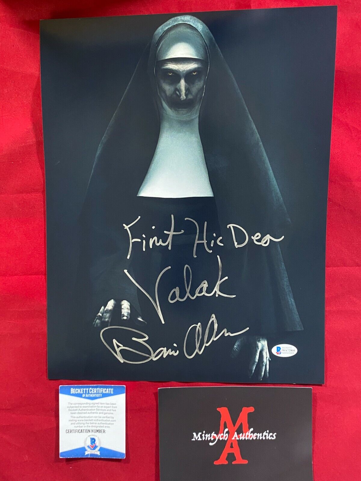 BONNIE AARONS THE NUN SIGNED 11x14 Photo Poster painting! VALAK! THE CONJURING! BECKETT COA!