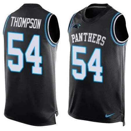 Panthers #54 Shaq Thompson Black Team Color Men's Stitched NFL Limited Tank Top Jersey