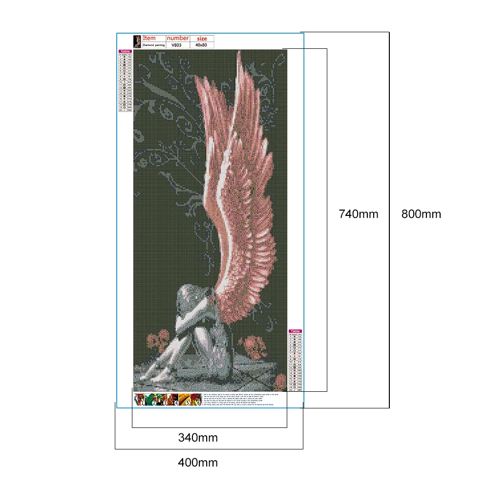 Diamond Painting - Full Round Drill - Angels and Demons(80*40cm)